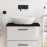 Vidaxx plan de lavabo 60x50x2 cm bois massif traité marron foncé