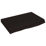 Vidaxx plan de lavabo 60x50x (2-4) cm bois massif traité marron foncé