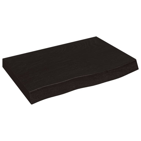 Vidaxx plan de lavabo 60x50x (2-4) cm bois massif traité marron foncé