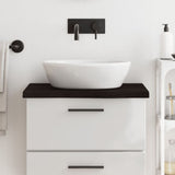Vidaxx plan de lavabo 60x50x (2-4) cm bois massif traité marron foncé