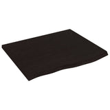 Vidaxx plan de lavabo 60x50x (2-6) cm bois massif traité marron foncé