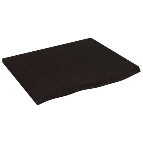 Vidaxx plan de lavabo 60x50x (2-6) cm bois massif traité marron foncé