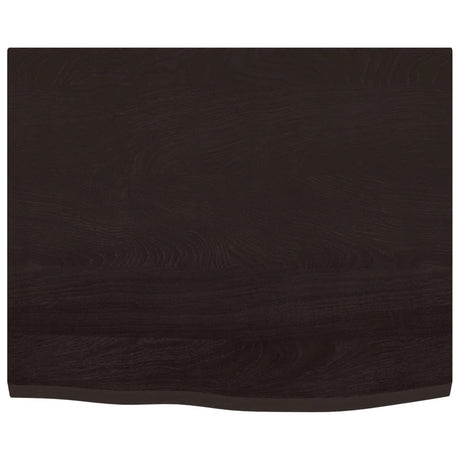 Vidaxx plan de lavabo 60x50x (2-6) cm bois massif traité marron foncé