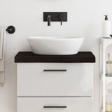 Vidaxx plan de lavabo 60x50x (2-6) cm bois massif traité marron foncé