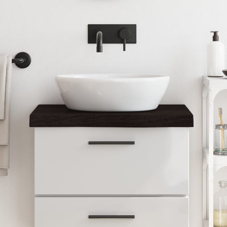 Vidaxx plan de lavabo 60x50x (2-6) cm bois massif traité marron foncé