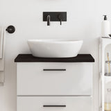 Vidaxl Washbasin Sheet 60x60x2 cm Trattato in legno massiccio marrone scuro