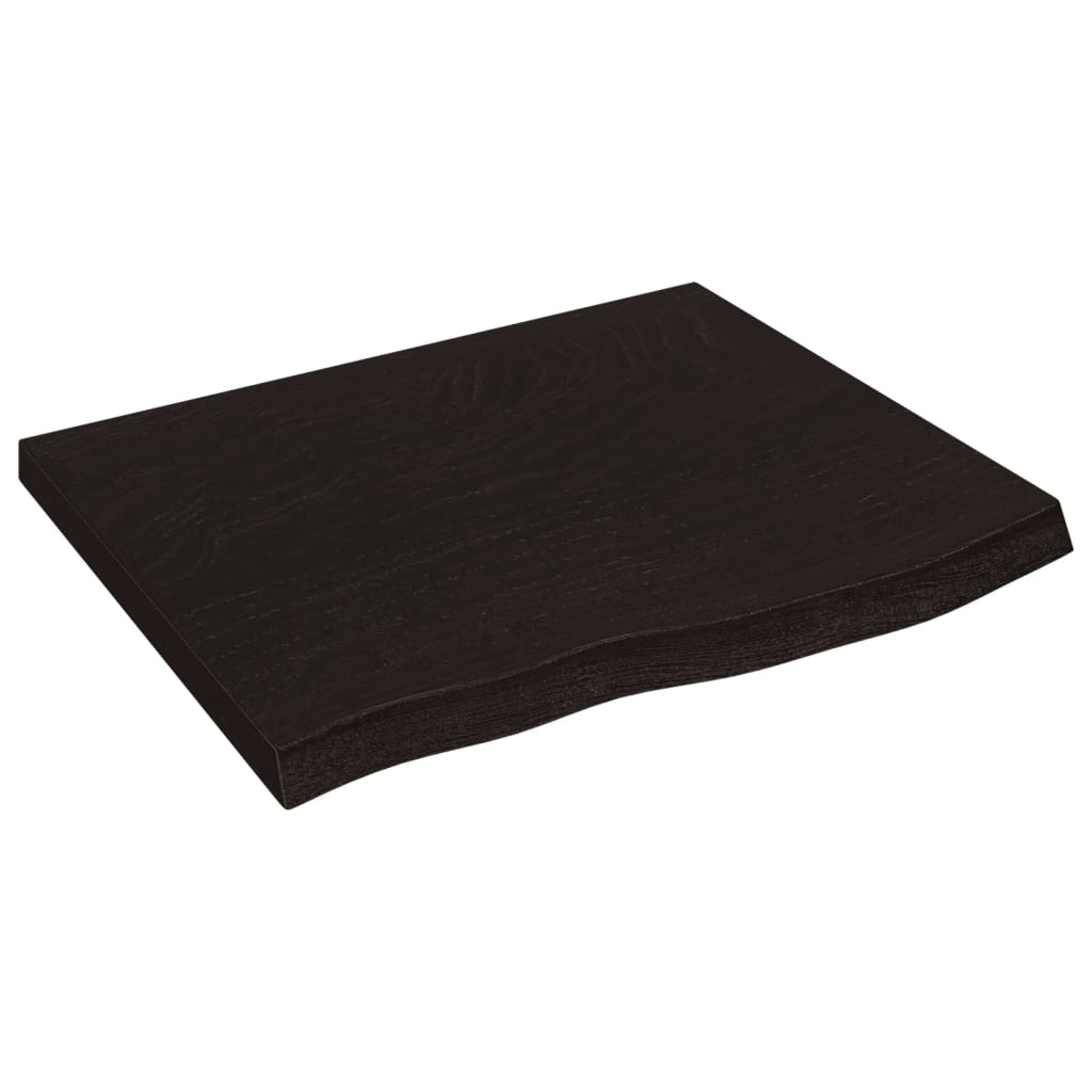 Vidaxl Washbasin Sheet 60x60x (2-4) CM Mada maciza tratada marrón oscuro