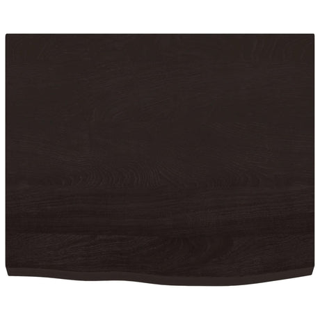 Vidaxx plan de lavabo 60x60x (2-4) cm bois massif traité marron foncé
