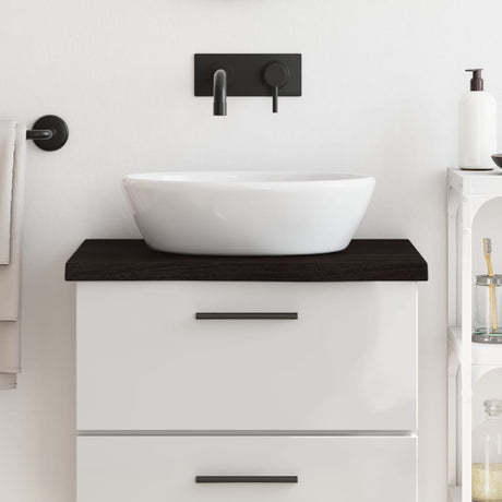 Vidaxx plan de lavabo 60x60x (2-4) cm bois massif traité marron foncé
