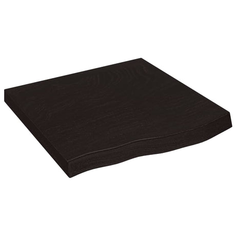 Vidaxx plan de lavabo 60x60x (2-6) cm bois massif traité marron foncé