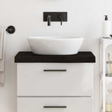 Vidaxx plan de lavabo 60x60x (2-6) cm bois massif traité marron foncé