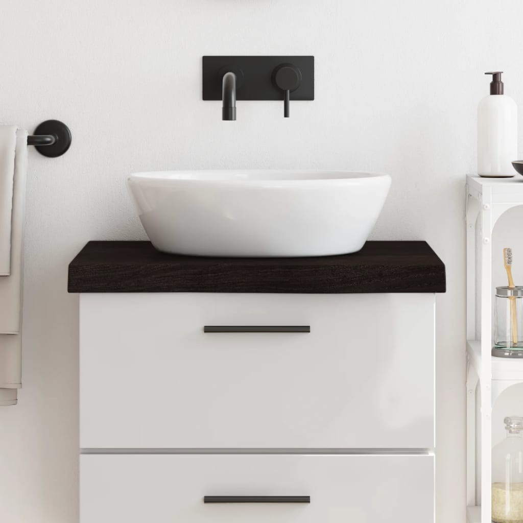 Vidaxl Washbasin Blat 5x60x (2-6) CM behandelt de staarke Holz donkelbrong