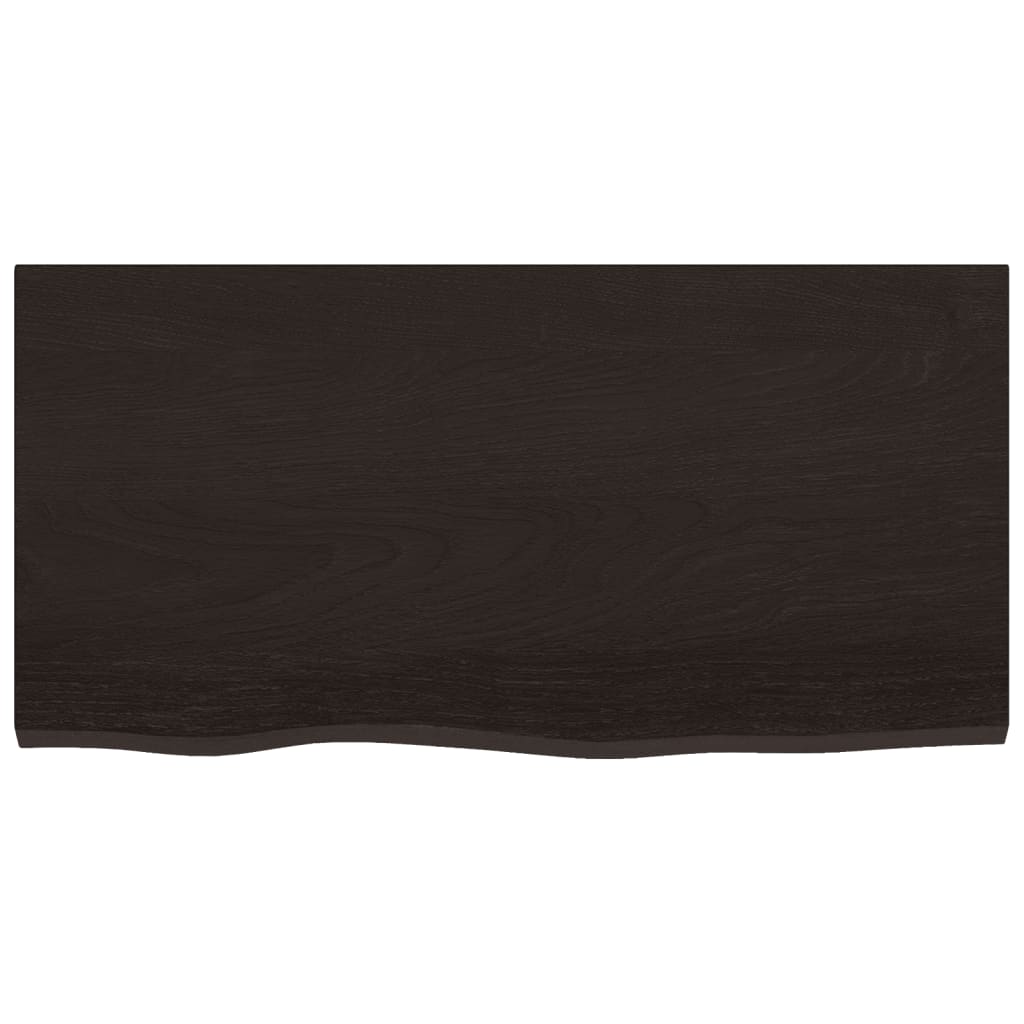Vidaxx plan de vasque 80x40x2 cm bois massif traité marron foncé