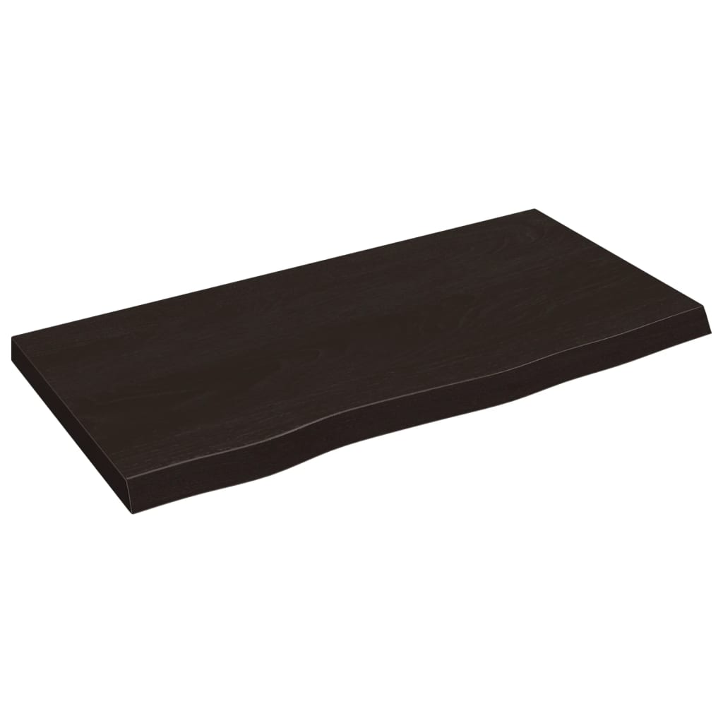 Vidaxx plan de lavabo 80x40x (2-4) cm bois massif traité marron foncé
