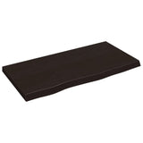Vidaxx plan de lavabo 80x40x (2-4) cm bois massif traité marron foncé