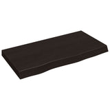 Vidaxx plan de lavabo 80x40x (2-6) cm bois massif traité marron foncé