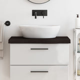 Vidaxx plan de lavabo 80x40x (2-6) cm bois massif traité marron foncé