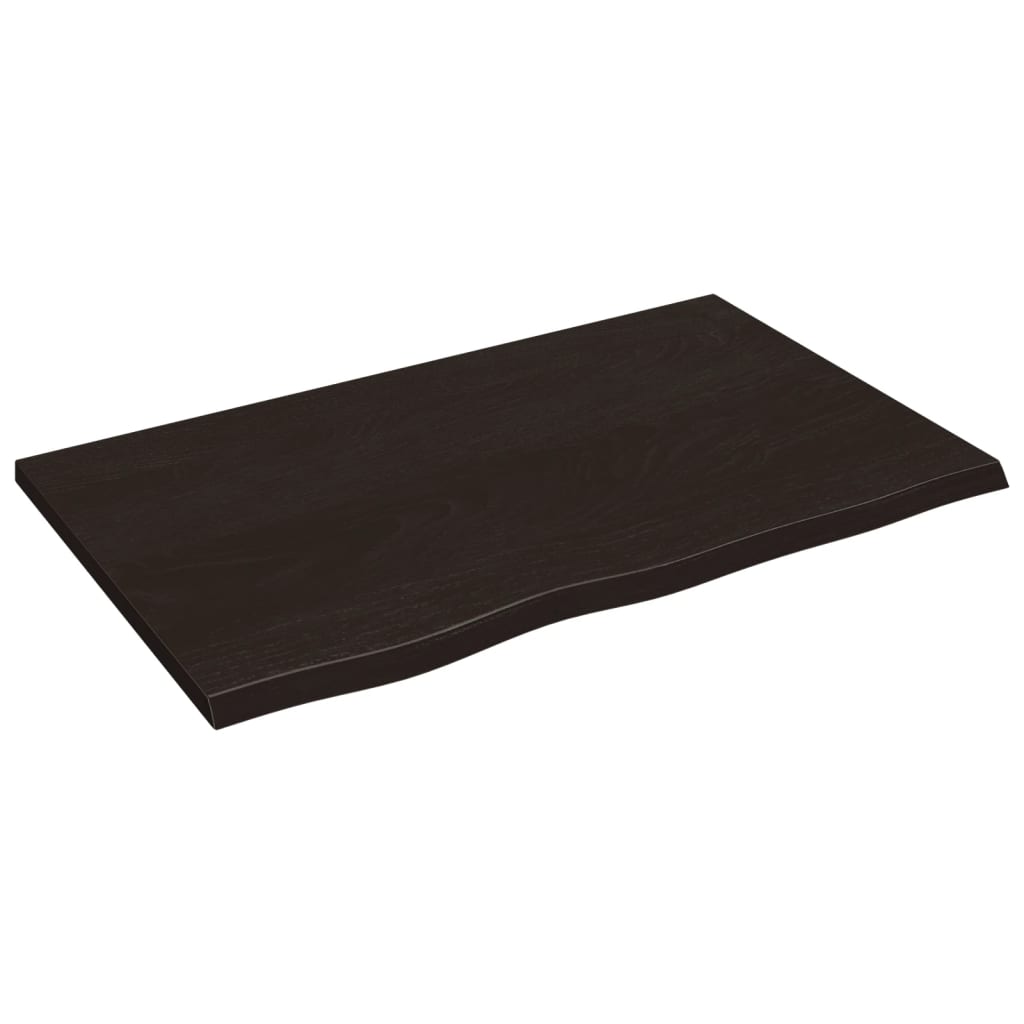 Vidaxx plan de lavabo 80x50x2 cm bois massif traité marron foncé