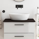 Vidaxl WashBasin Tabela 80x50x2 cm Trdno drva temno rjava