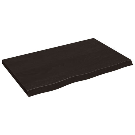 Vidaxx plan de lavabo 80x50x (2-4) cm bois massif traité marron foncé