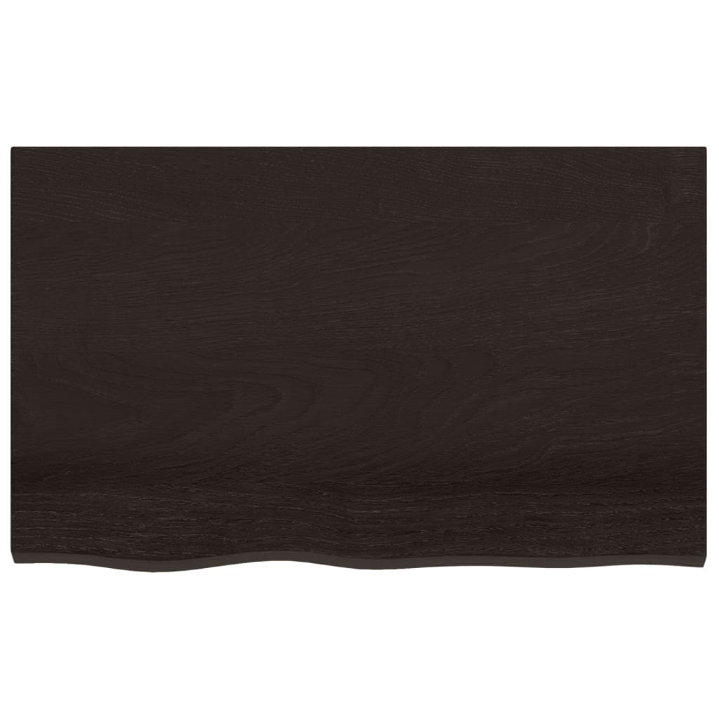 Vidaxx plan de lavabo 80x50x (2-4) cm bois massif traité marron foncé