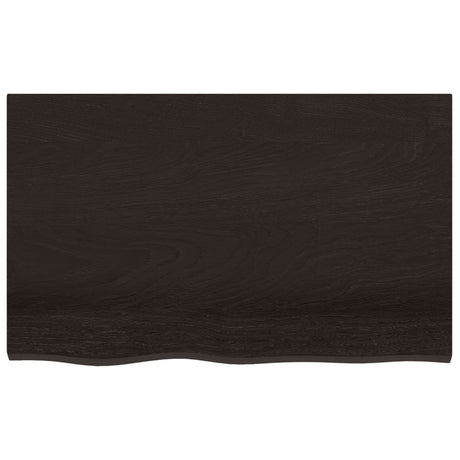 Vidaxx plan de lavabo 80x50x (2-4) cm bois massif traité marron foncé
