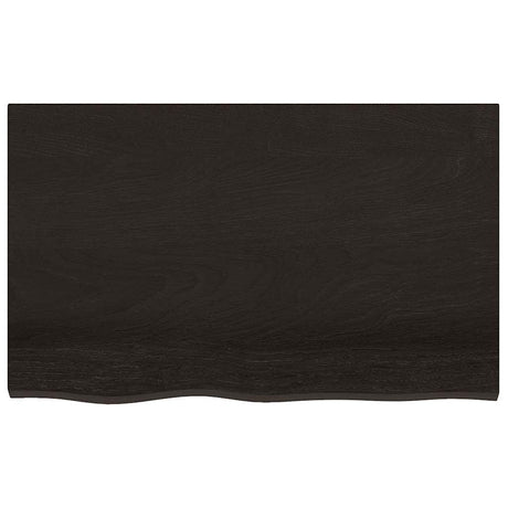 Vidaxx plan de lavabo 80x50x (2-4) cm bois massif traité marron foncé