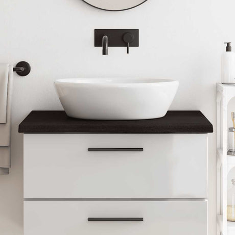Vidaxx plan de lavabo 80x50x (2-4) cm bois massif traité marron foncé