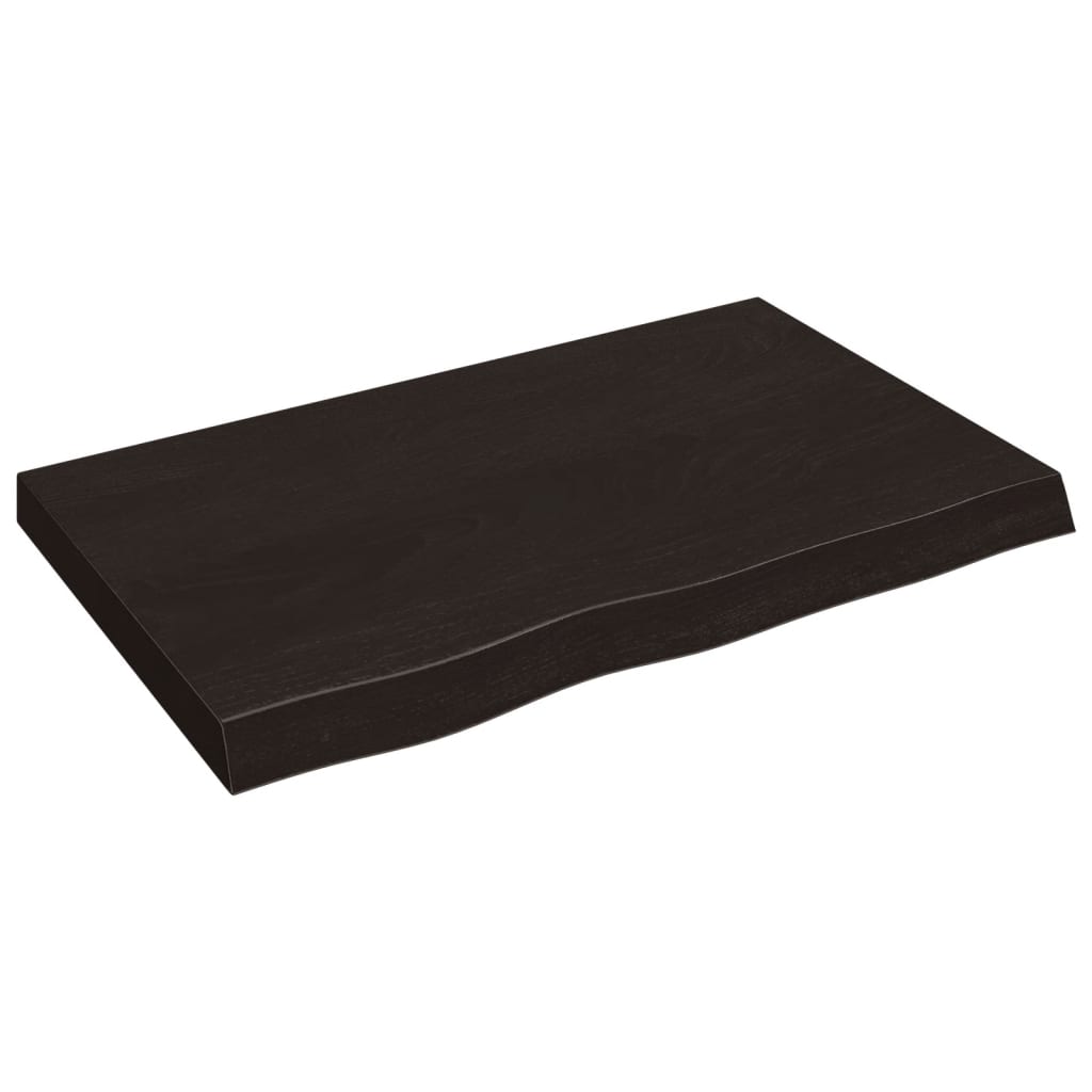Vidaxx plan de vasque 80x60x2 cm bois massif traité marron foncé