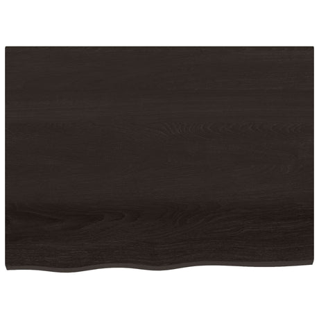 Vidaxx plan de lavabo 80x60x (2-4) cm bois massif traité marron foncé