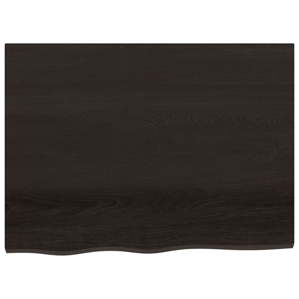 Vidaxx plan de lavabo 80x60x (2-6) cm bois massif traité marron foncé