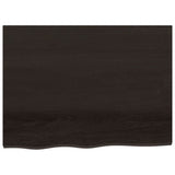 Vidaxx plan de lavabo 80x60x (2-6) cm bois massif traité marron foncé