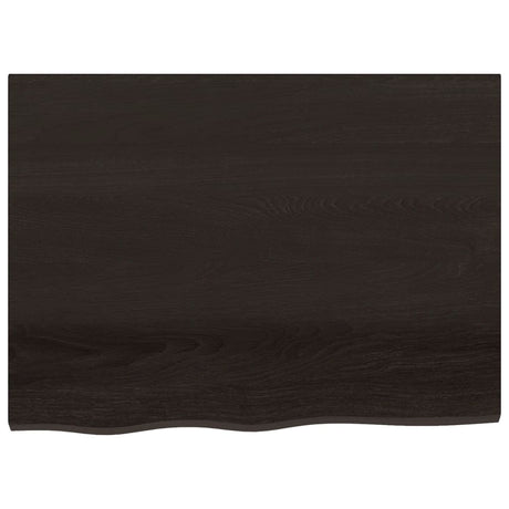 Vidaxx plan de lavabo 80x60x (2-6) cm bois massif traité marron foncé