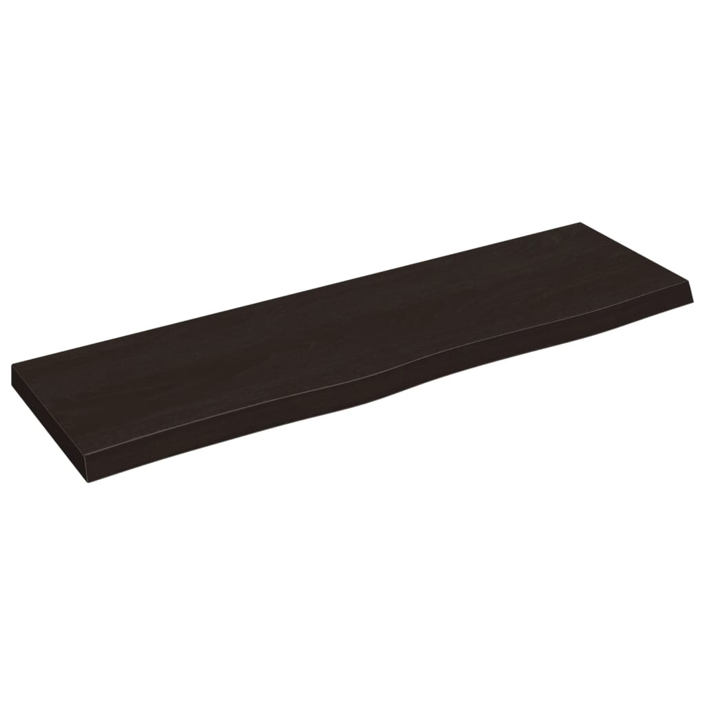 Vidaxx plan de lavabo 100x30x (2-4) cm bois massif traité marron foncé