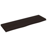 Vidaxx plan de lavabo 100x30x (2-4) cm bois massif traité marron foncé