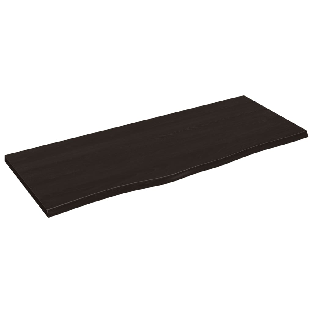 Vidaxx plan de vasque 100x40x2 cm bois massif traité marron foncé
