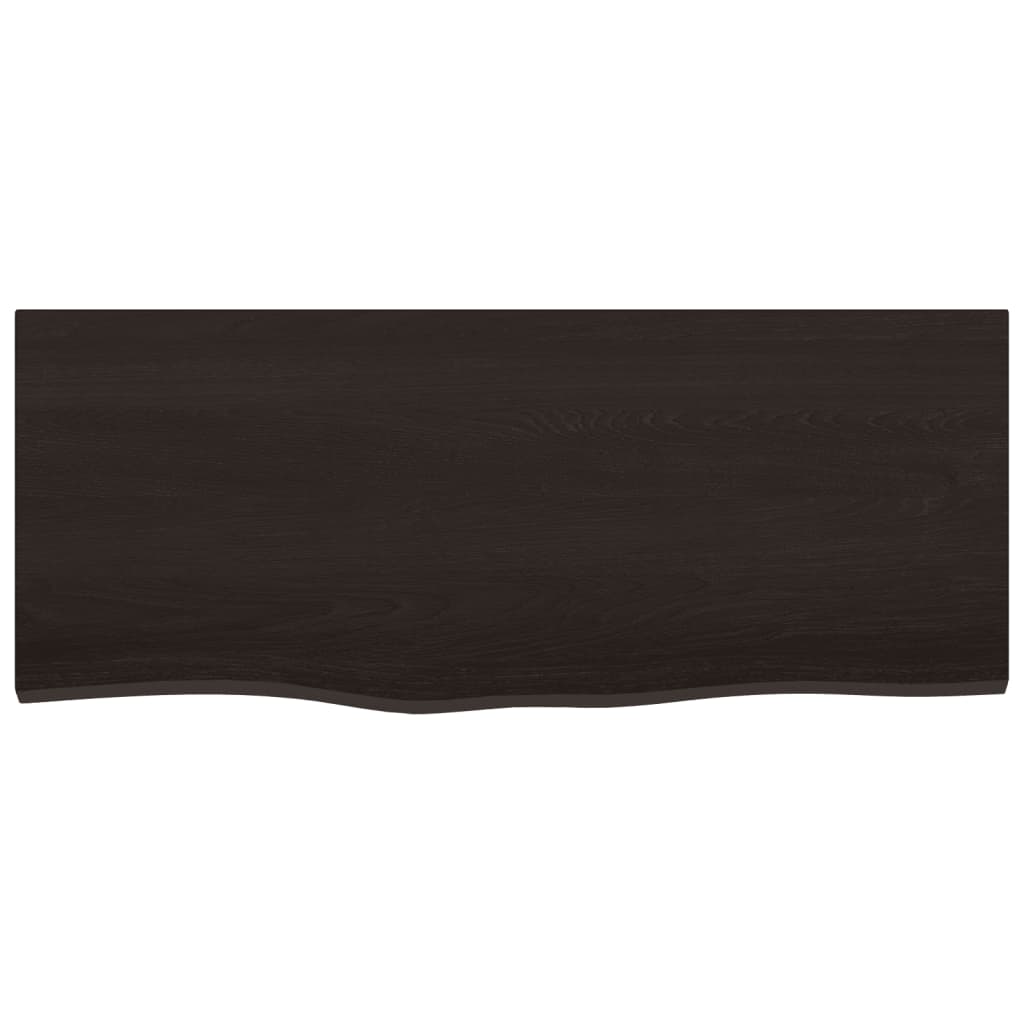 Vidaxx plan de vasque 100x40x2 cm bois massif traité marron foncé