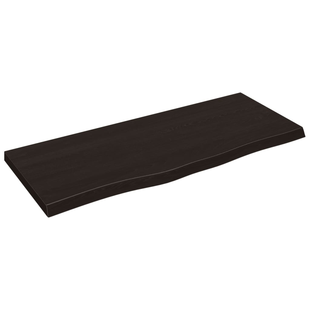 Vidaxx plan de lavabo 100x40x (2-4) cm bois massif traité marron foncé