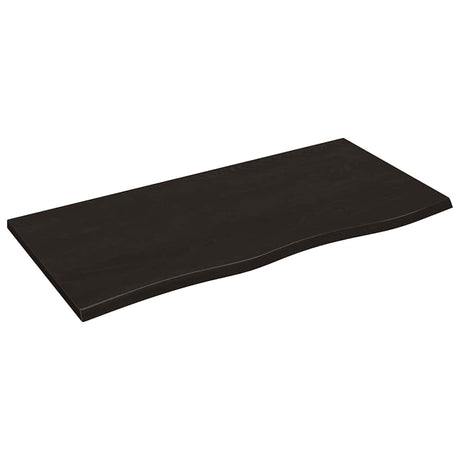 Vidaxx plan de lavabo 100x50x2 cm bois massif traité marron foncé