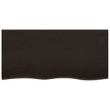Vidaxx plan de lavabo 100x50x2 cm bois massif traité marron foncé