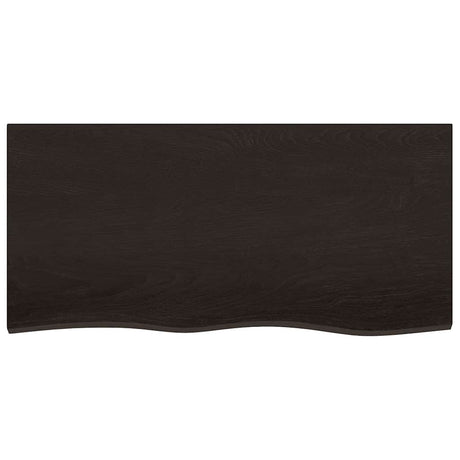 Vidaxx plan de lavabo 100x50x2 cm bois massif traité marron foncé
