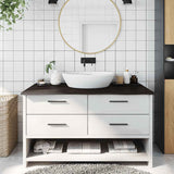 Vidaxx plan de lavabo 100x50x2 cm bois massif traité marron foncé