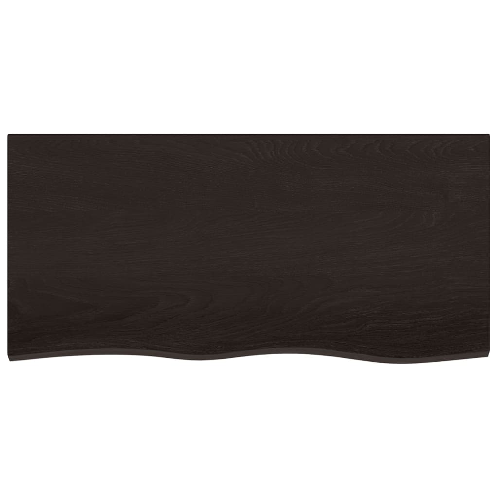 Vidaxx plan de lavabo 100x50x (2-4) cm bois massif traité marron foncé