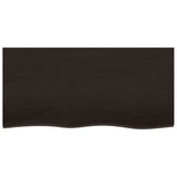 Vidaxx plan de lavabo 100x50x (2-4) cm bois massif traité marron foncé