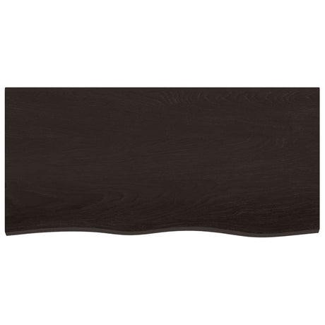 Vidaxx plan de lavabo 100x50x (2-4) cm bois massif traité marron foncé