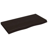 Vidaxx plan de lavabo 100x50x (2-6) cm bois massif traité marron foncé