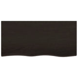 Vidaxx plan de lavabo 100x50x (2-6) cm bois massif traité marron foncé