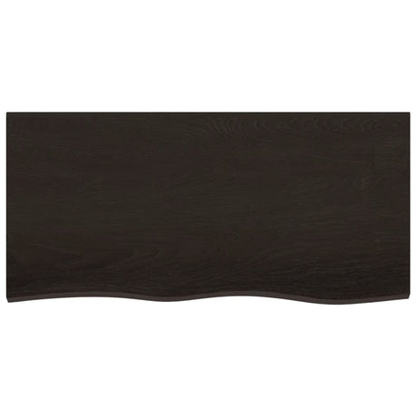 Vidaxx plan de lavabo 100x50x (2-6) cm bois massif traité marron foncé