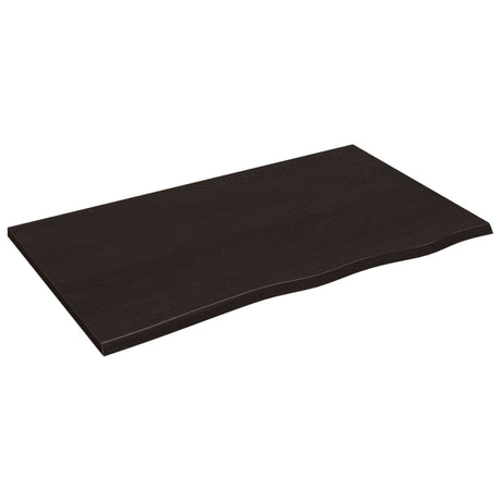 Vidaxx plan de lavabo 100x60x2 cm bois massif traité marron foncé