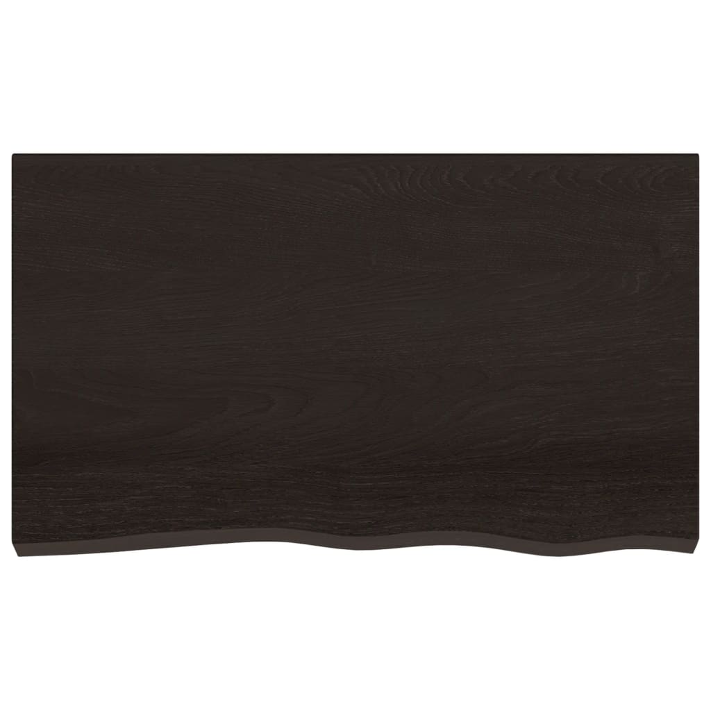 Vidaxl Washbasin tabla 100x60x2 cm de madera maciza tratada marrón oscuro